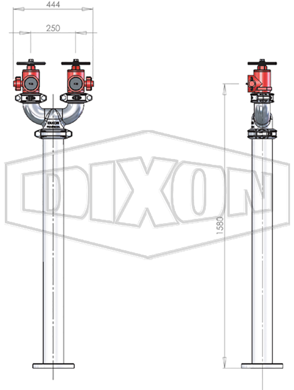 WA Twin Hydrant Riser
